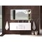 Castello Usa Nile 60" Wall Mounted White Vanity With White Top And Brushed Nickel Handles CB-MC-60W-BN-2053-WH - alternate 2